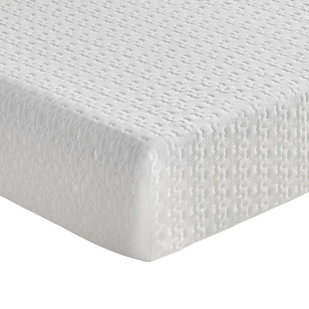 Benjara Mae Twin Size Mattress, Cool Gel Memory Foam, Tencel Cover, 8 Inch Firm