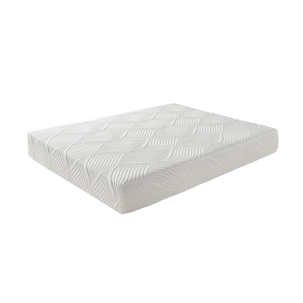Benjara Mae Twin Size Mattress, Cool Gel Memory Foam, Tencel Cover, 10 Inch Firm