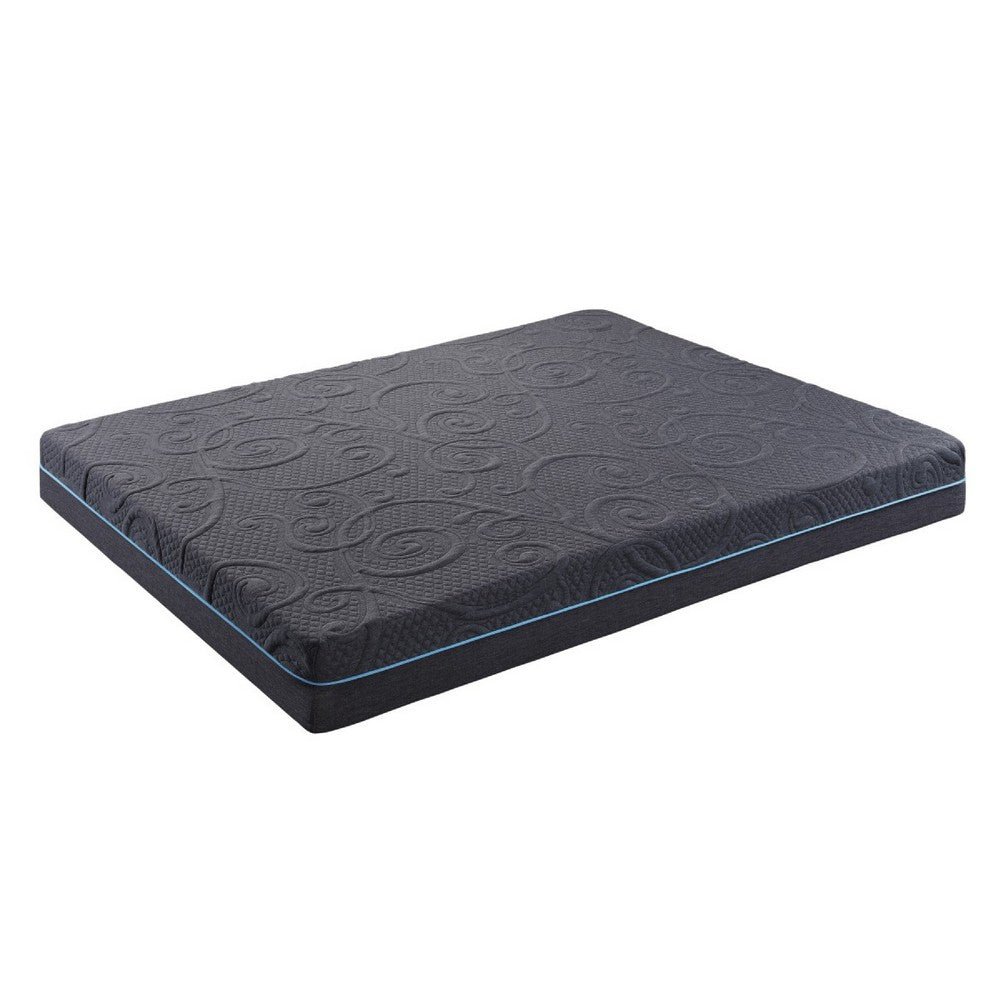 Benjara Kae Queen Size Mattress, Hybrid Cool Gel Infused Memory Foam, 8 Inch Firm