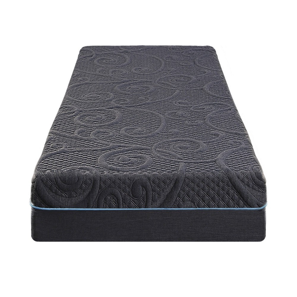 Benjara Kae Twin Size Mattress, Hybrid Cool Gel Infused Memory Foam, 8 Inch Firm