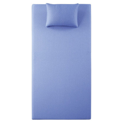 Benjara Fia Twin Mattress with 1 Pillow, Charcoal Gel Firm Memory Foam, Blue 7 Inch