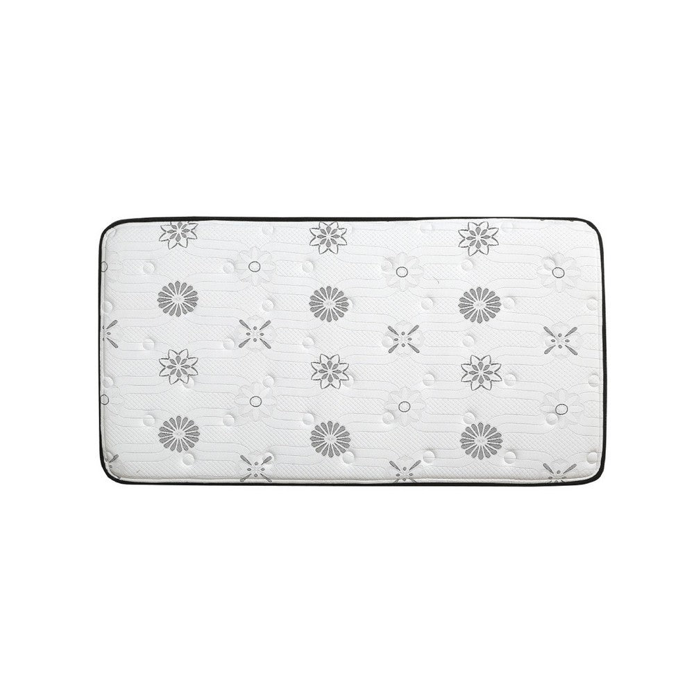 Benjara Via Twin Size Mattress, 4 Layer Hybrid Foam, 12 Inch Medium Support Level