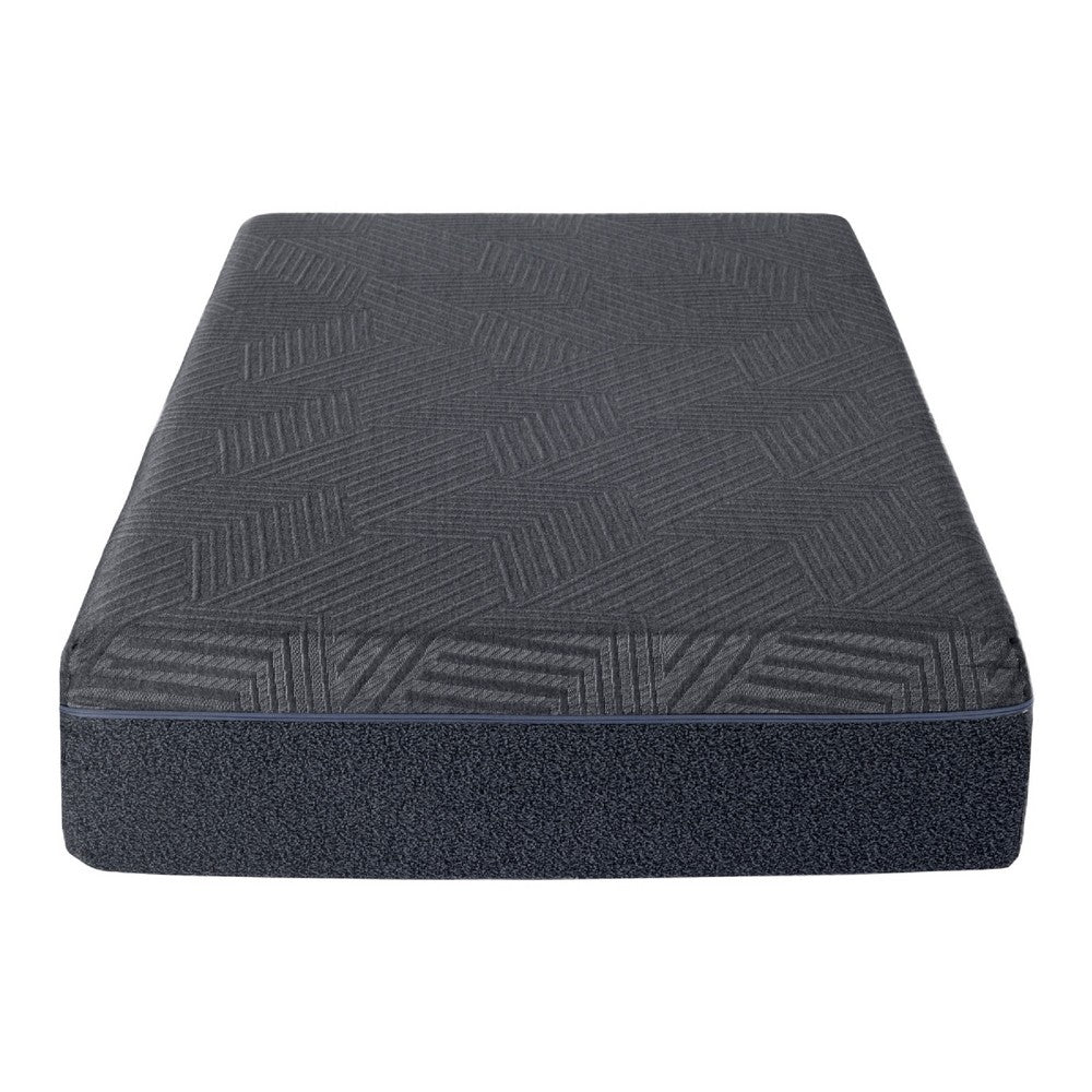 Benjara Bay Twin Mattress, Green Tea Cool Gel Infused Memory Foam, 11 Inch Firm