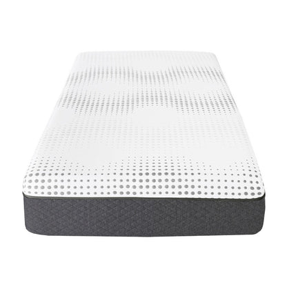 Benjara Mea Twin Mattress, Cooling Gel Green Tea Memory Foam, 12 Inch Firm