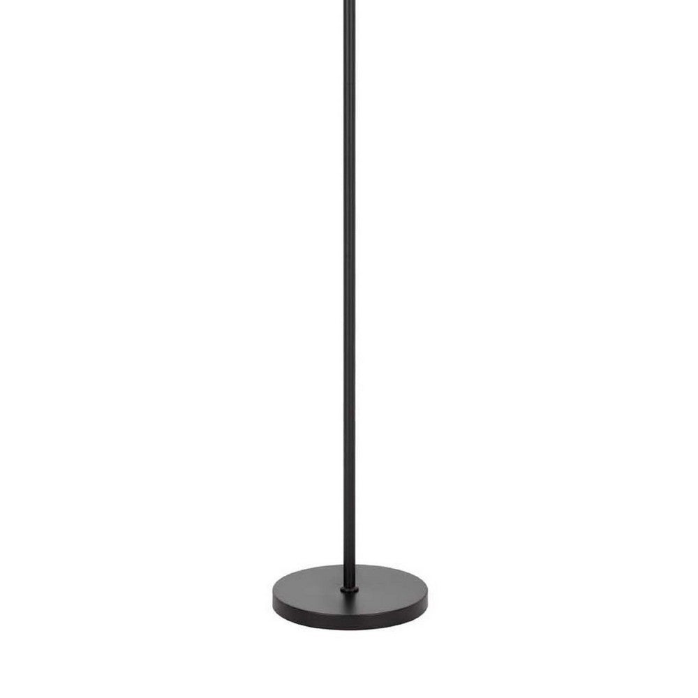Benjara Floor Lamp with Touch Dimmer, 68 Inch Angled Adjustable Arm, Black Metal