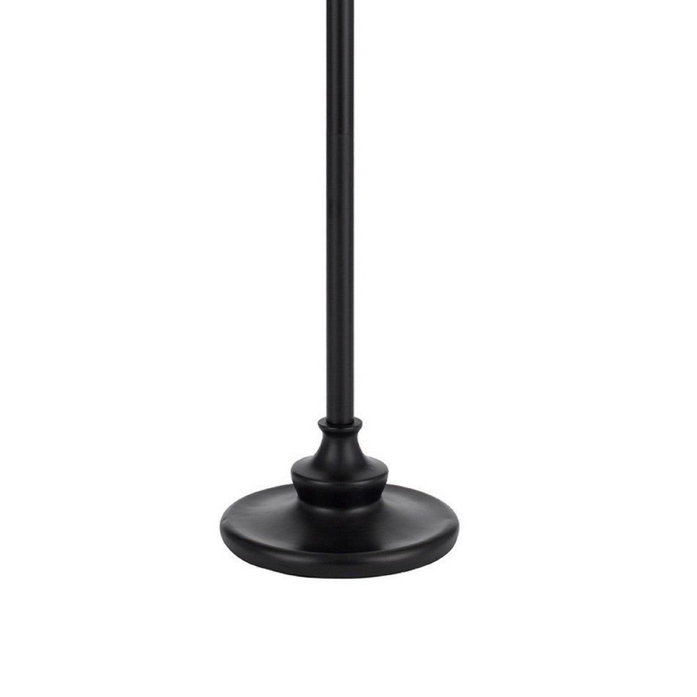Benjara Eli Floor Lamp, Stained Tiffany Glass Shade, Hand Painted, Bronze 61 Inch