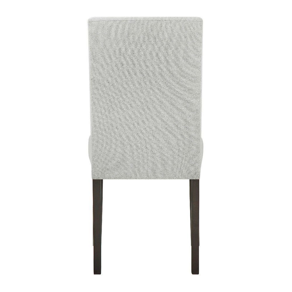 Benjara Risa Dining Side Chair Set of 2, Memory Foam Fill Polyester, Brown And Gray