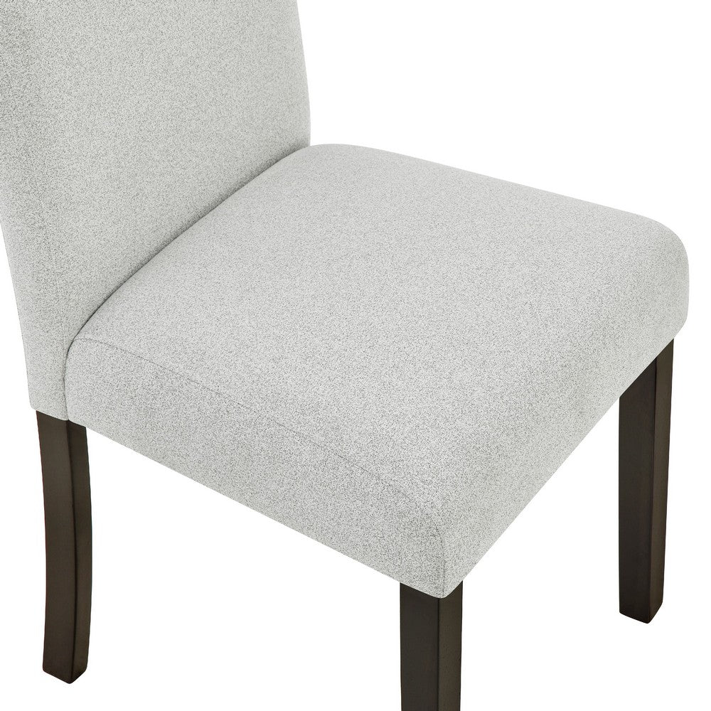 Benjara Risa Dining Side Chair Set of 2, Memory Foam Fill Polyester, Brown And Gray