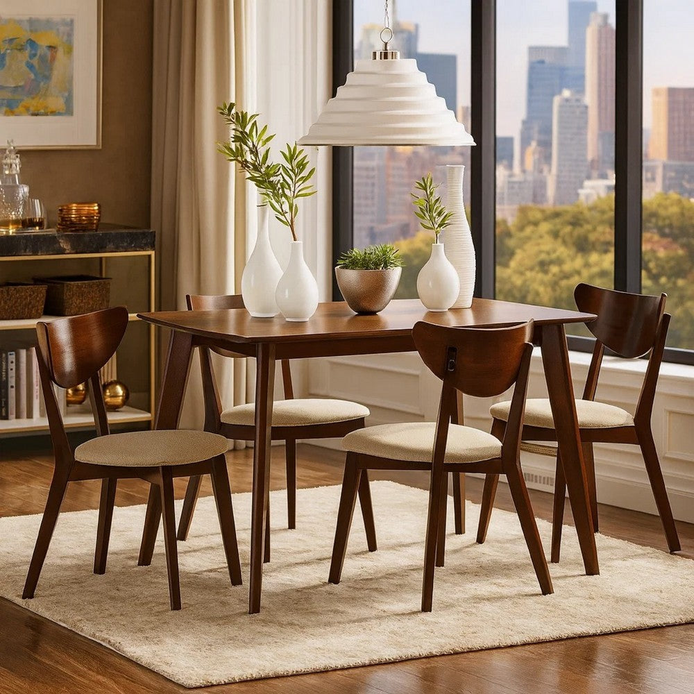 Coaster Quaint Wooden Dining Table, Chestnut Brown