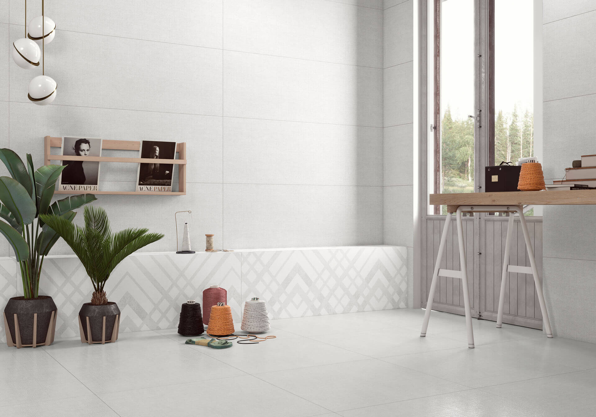 Happy Floors Fibra Deco 16" x 48" Ceramic Tile