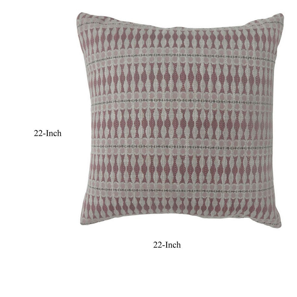 Benzara Contemporary Style Simple Traditionally Designed Set of 2 Throw Pillows, Red