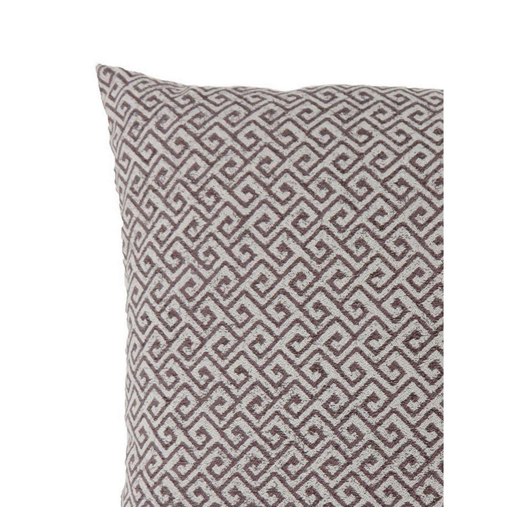 Benzara Contemporary Style Small Diagonal Patterned Set of 2 Throw Pillows, Brown
