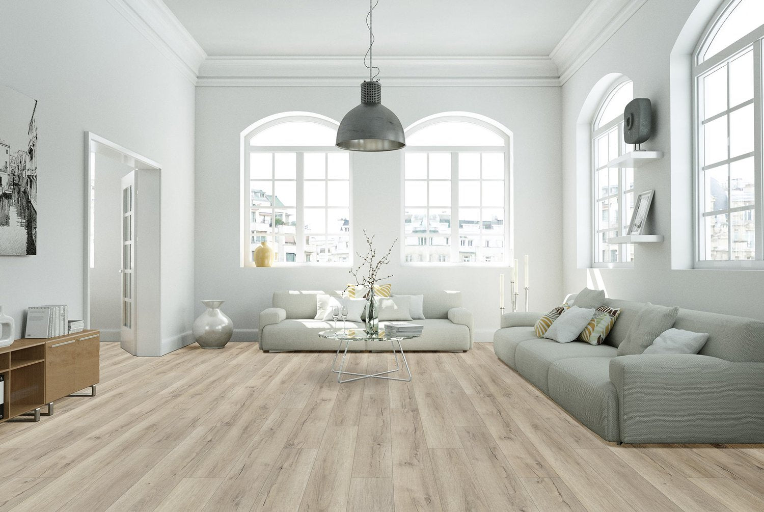 Happy Feet International Stone Elegance 7.25" x 48" Plantation Oak Vinyl Plank