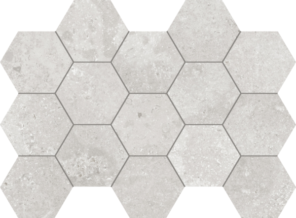 Happy Floors Timeless Hexagon 10" x 14" Porcelain Mosaic