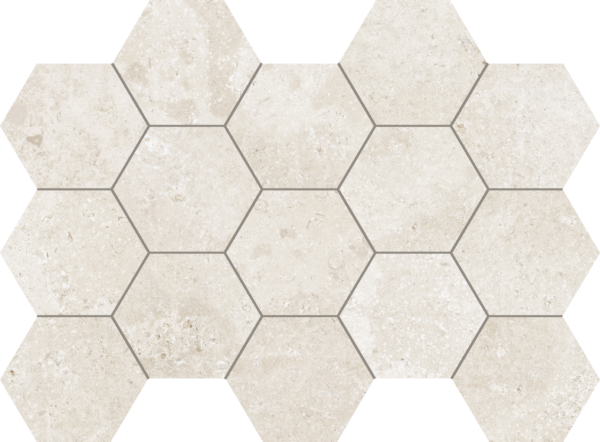 Happy Floors Timeless Hexagon 10" x 14" Porcelain Mosaic
