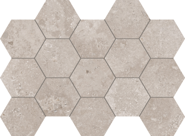 Happy Floors Timeless Hexagon 10" x 14" Porcelain Mosaic