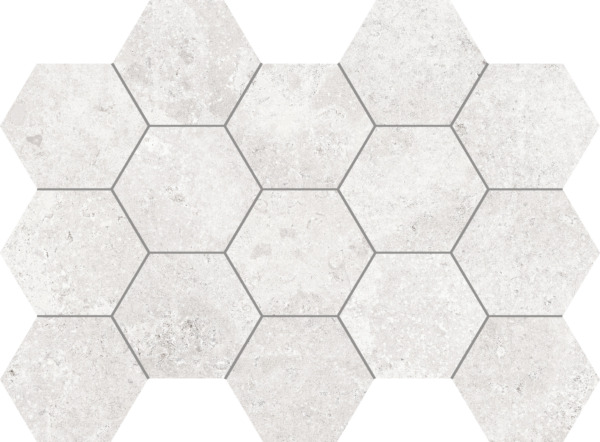 Happy Floors Timeless Hexagon 10" x 14" Porcelain Mosaic