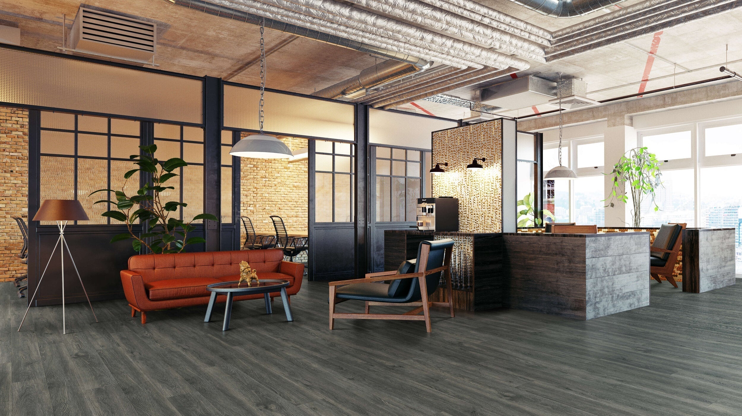 Happy Feet International Ironman 6.30" x 48" Castle Grey Vinyl Plank