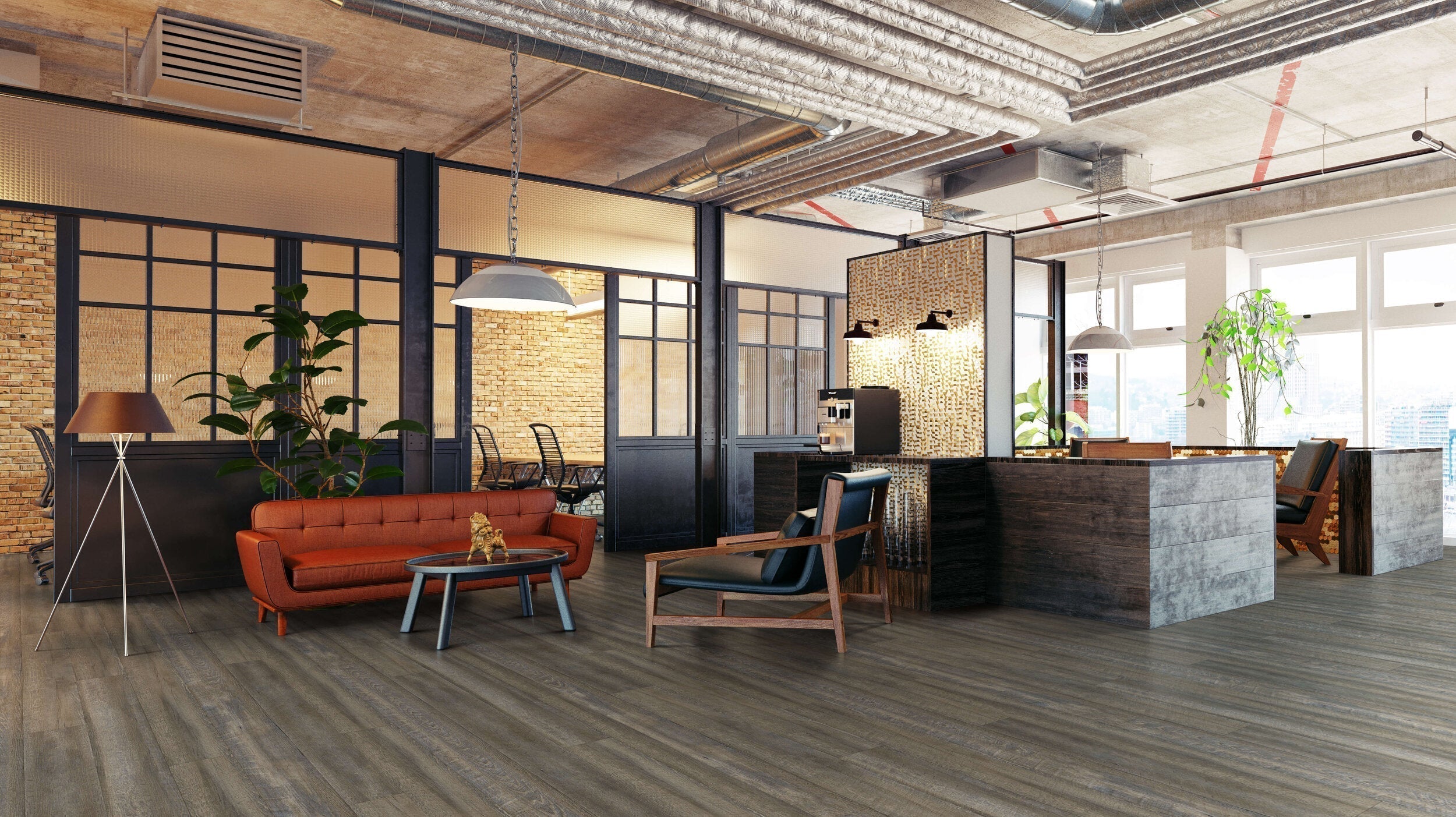 Happy Feet International Ironman 6.30" x 48" Sawtooth Grey Vinyl Plank