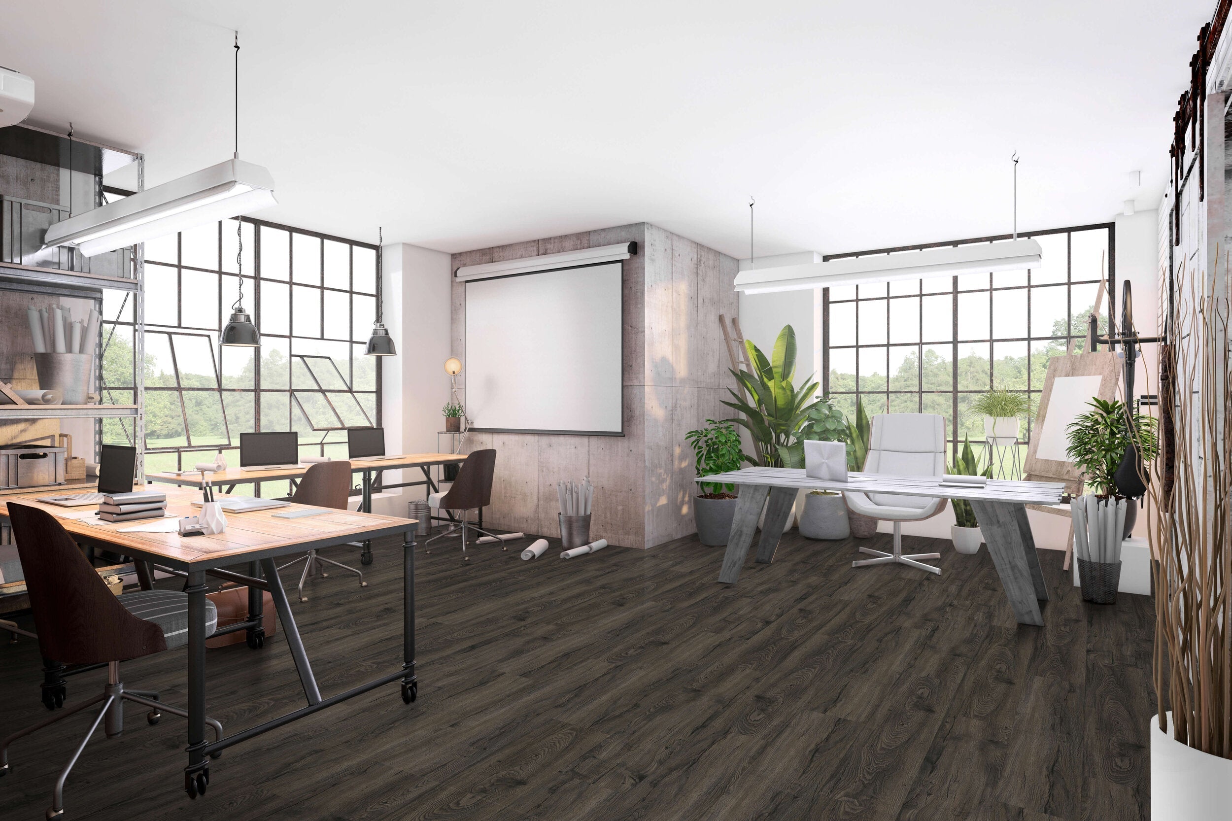 Happy Feet International Quickfit 9" x 48" Midnight Vinyl Plank