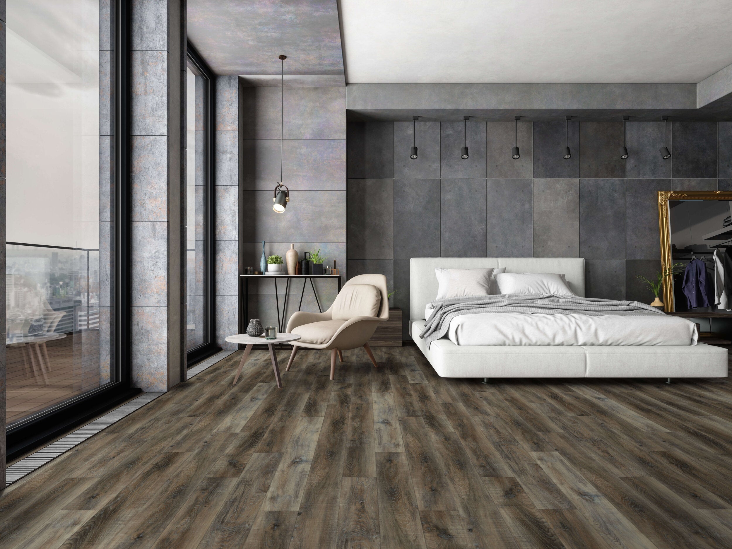 Happy Feet International Stone Elegance 7.25" x 48" Hollywood Vinyl Plank