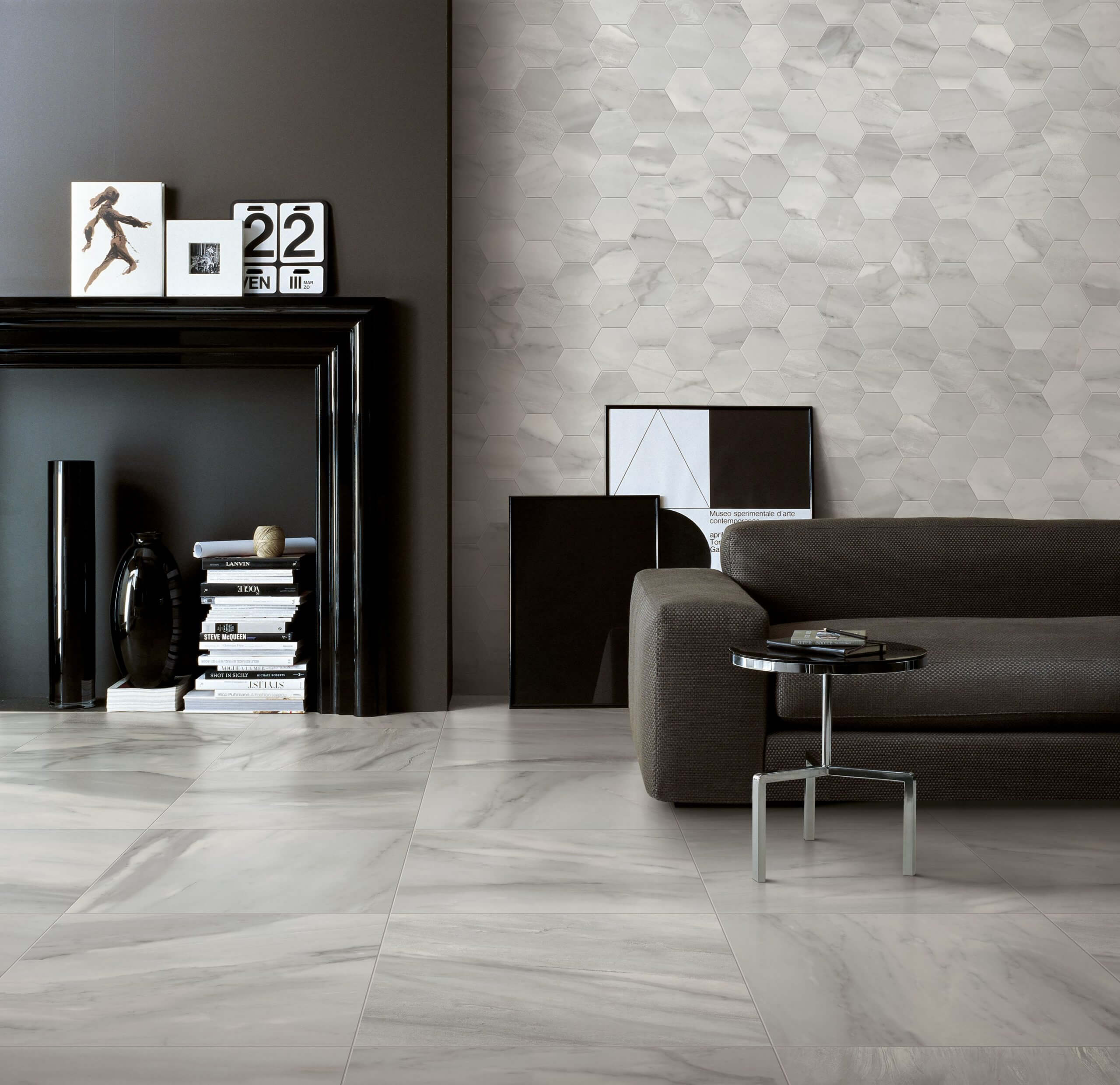Happy Floors Bardiglio 12" x 24" Porcelain Tile (Closeout)