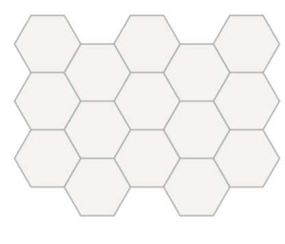 Happy Floors Blanco Large Hexagon 11" x 13" Porcelain Mosaic