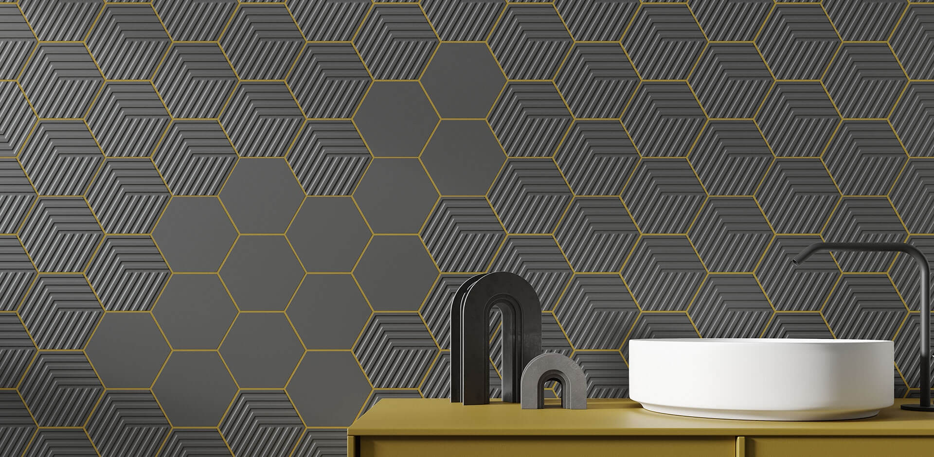 Happy Floors Carpenter Hexagon 5" x 6" Porcelain Tile