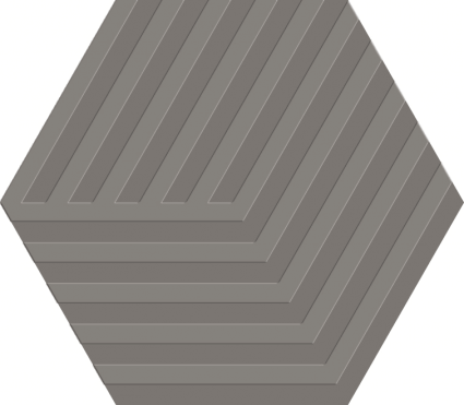 Happy Floors Carpenter Hexagon Cube 5" x 6" Porcelain Tile