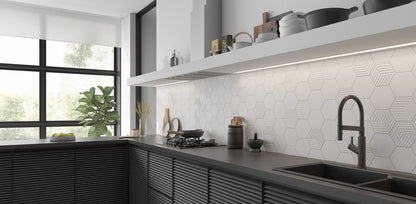Happy Floors Carpenter Hexagon Cube 5" x 6" Porcelain Tile