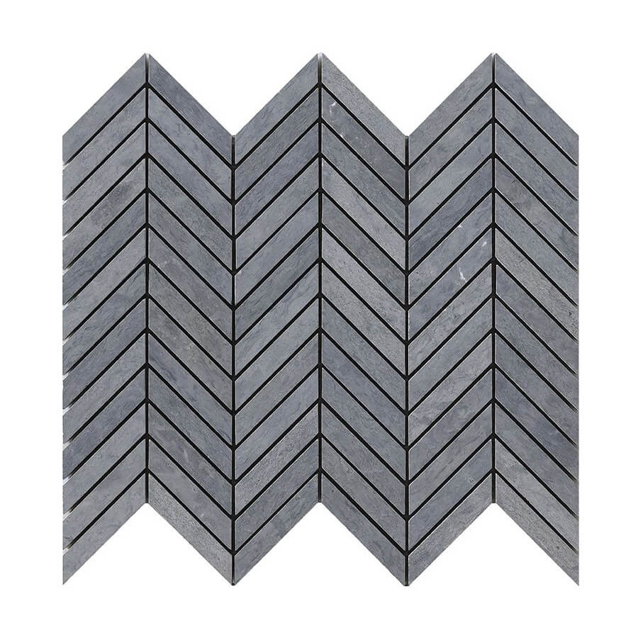 Happy Floors Chevron 12.2" x 12.5" Stone & Glass Mosaic (Closeout)