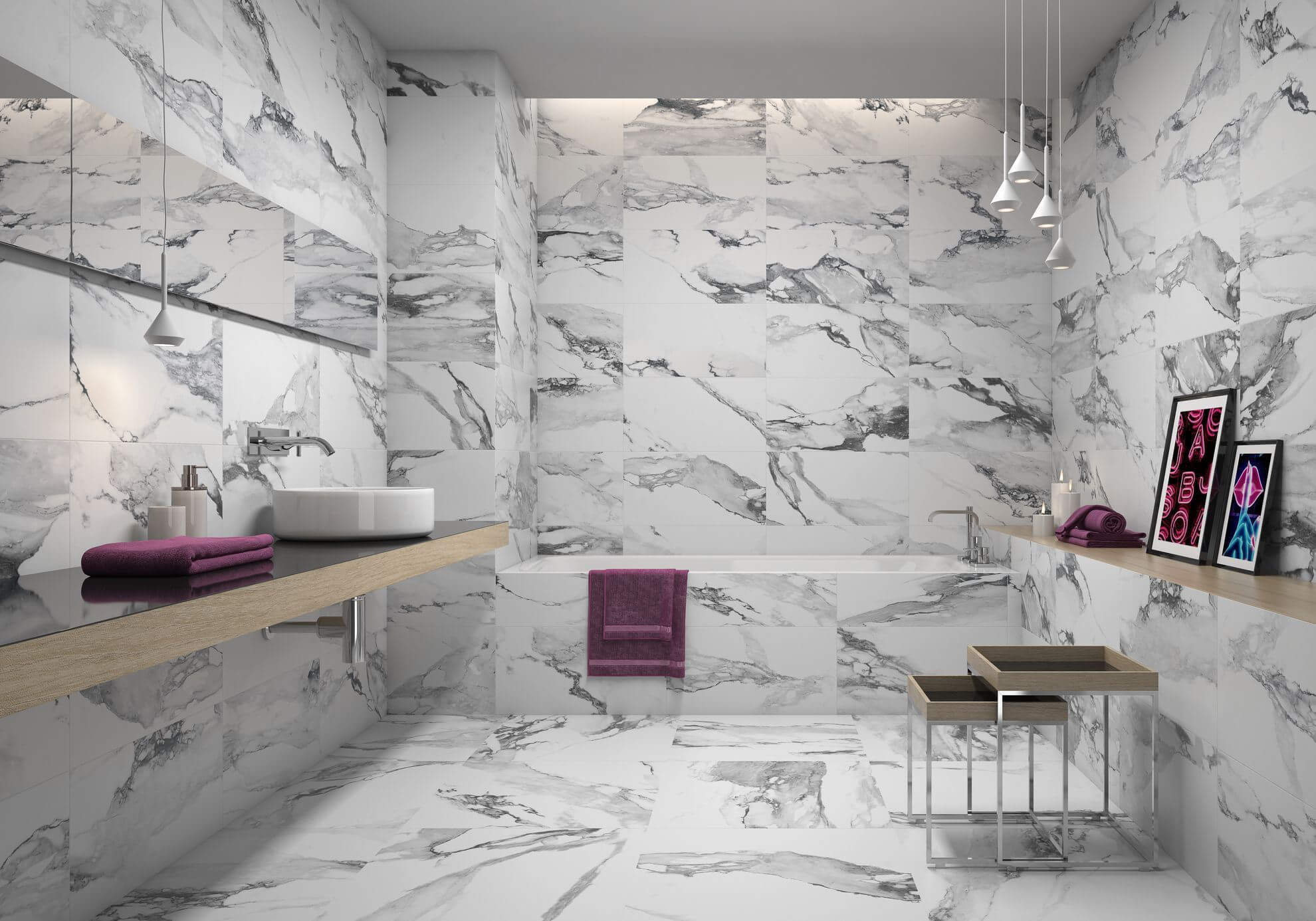 Happy Floors Crash 48" x 48" Porcelain Tile
