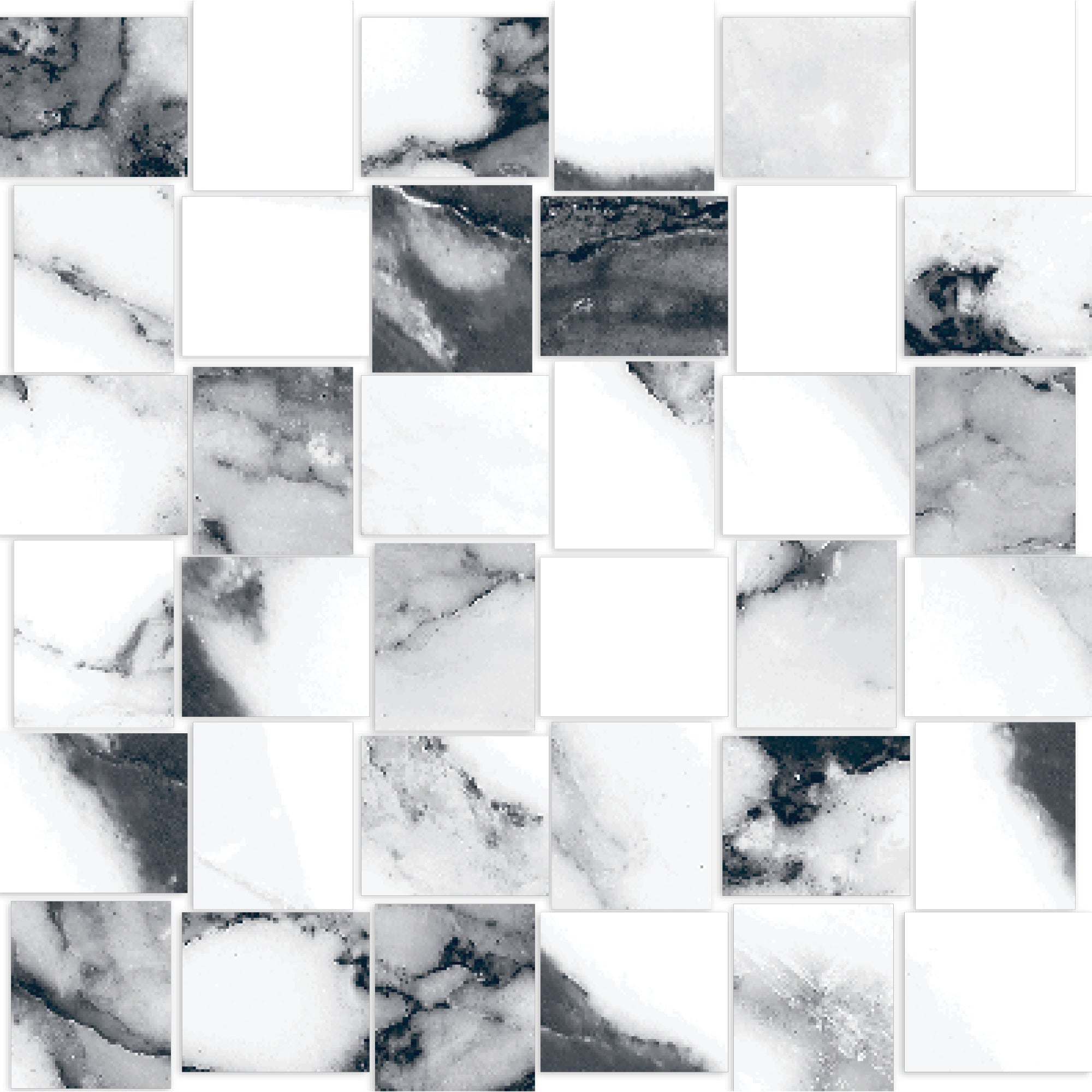 Happy Floors Crash Basketweave 12" x 12" Porcelain Mosaic