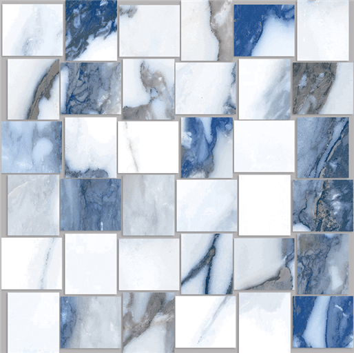 Happy Floors Crash Basketweave 12" x 12" Porcelain Mosaic