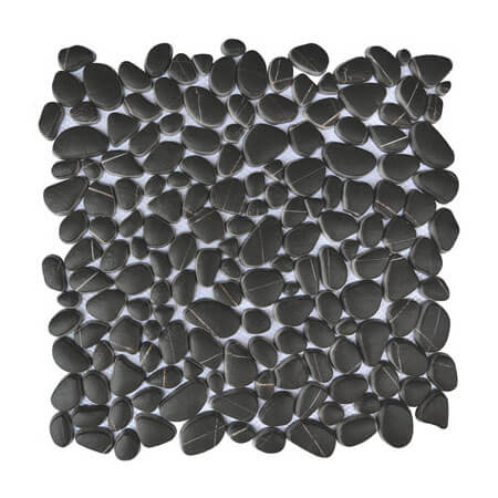 Happy Floors Endura Pebble 12" x 12" Stone & Glass Mosaic
