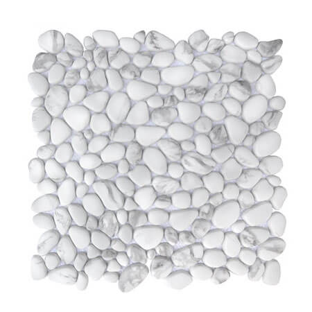 Happy Floors Endura Pebble 12" x 12" Stone & Glass Mosaic