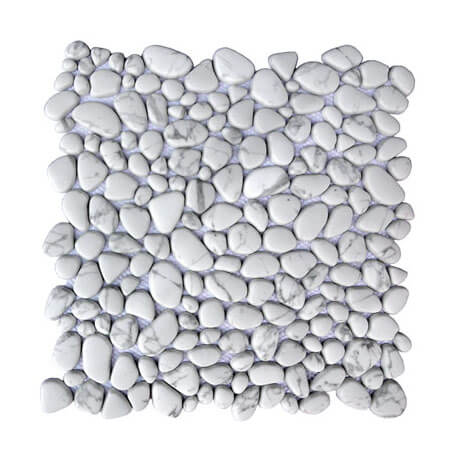 Happy Floors Endura Pebble 12" x 12" Stone & Glass Mosaic