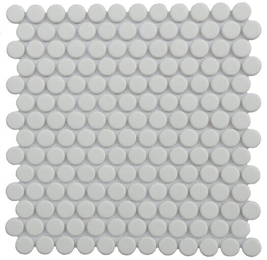 Happy Floors Endura Pennyround 11.7" x 12" Stone & Glass Mosaic (Closeout)