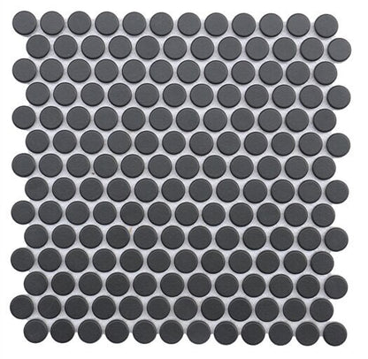 Happy Floors Endura Pennyround 11.7" x 12" Stone & Glass Mosaic (Closeout)
