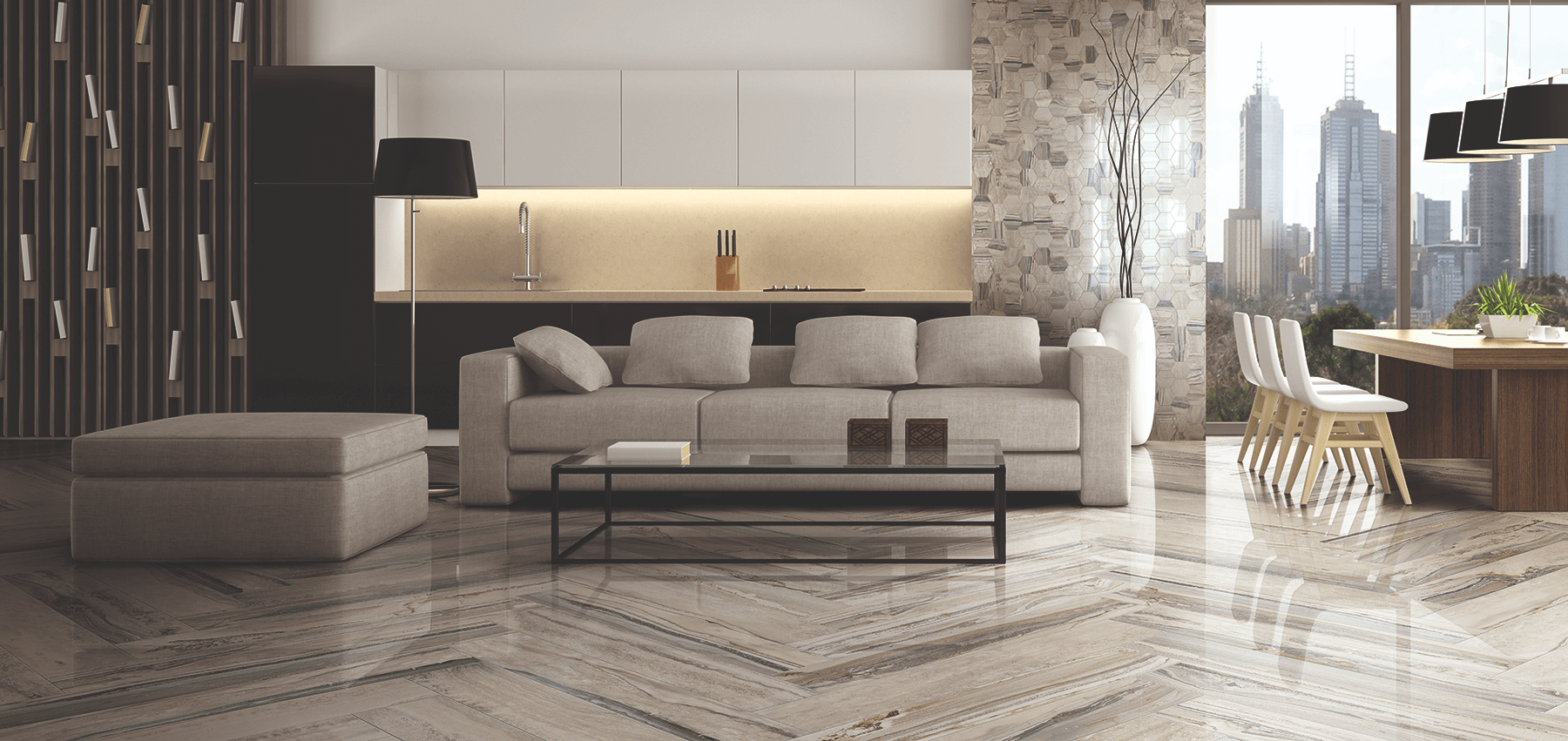 Happy Floors Exotic Stone 12" x 24" Porcelain Tile (Closeout)