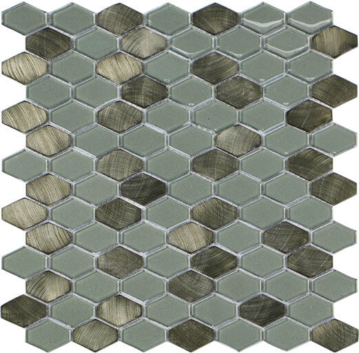 Happy Floors Iridium Hexagon 11.5" x 11.9" Marble Mosaic (Closeout)