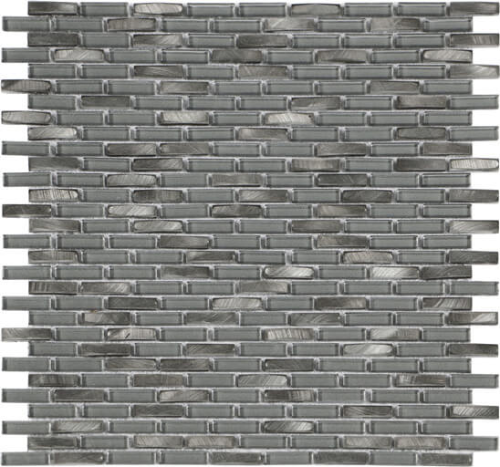 Happy Floors Iridium Mini Brick 11.9" x 12" Marble Mosaic (Closeout)