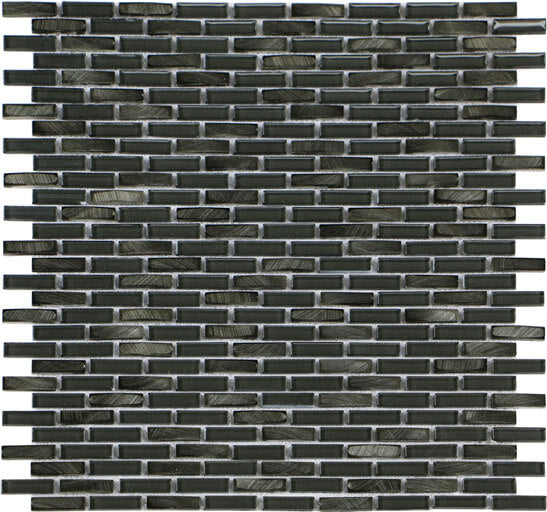 Happy Floors Iridium Mini Brick 11.9" x 12" Marble Mosaic (Closeout)