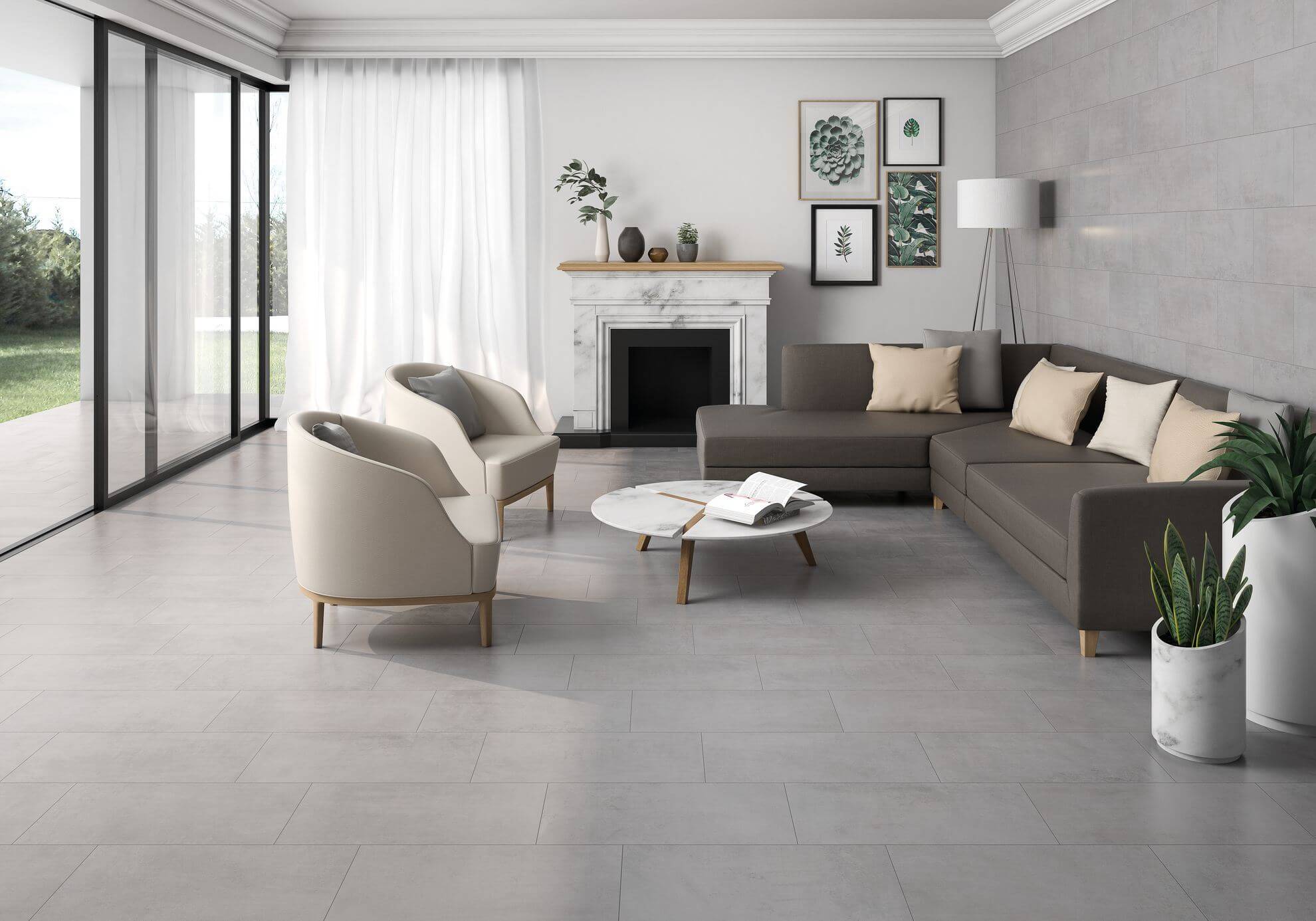 Happy Floors Iron 12" x 24" Porcelain Tile