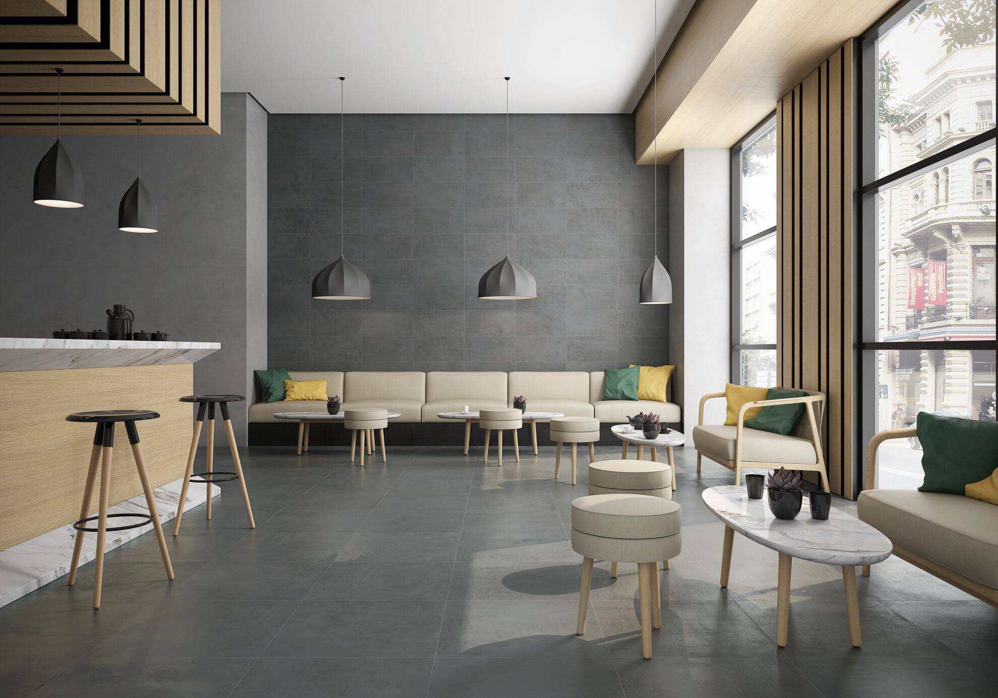 Happy Floors Iron 24" x 48" Porcelain Tile