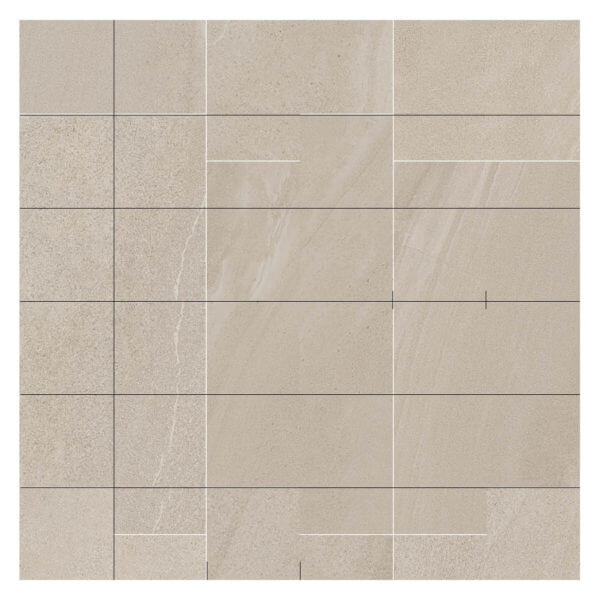 Happy Floors Limerock 2 x 2 12" x 12" Porcelain Mosaic