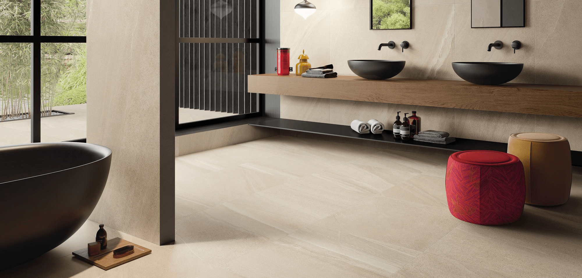 Happy Floors Limerock 30" x 30" Porcelain Tile