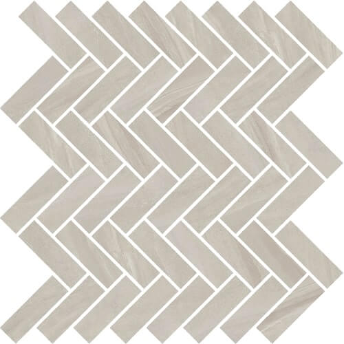 Happy Floors Limerock Herringbone 11" x 13" Porcelain Mosaic
