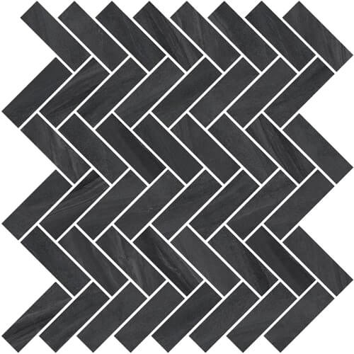 Happy Floors Limerock Herringbone 11" x 13" Porcelain Mosaic