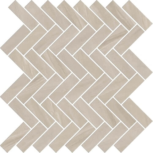 Happy Floors Limerock Herringbone 11" x 13" Porcelain Mosaic